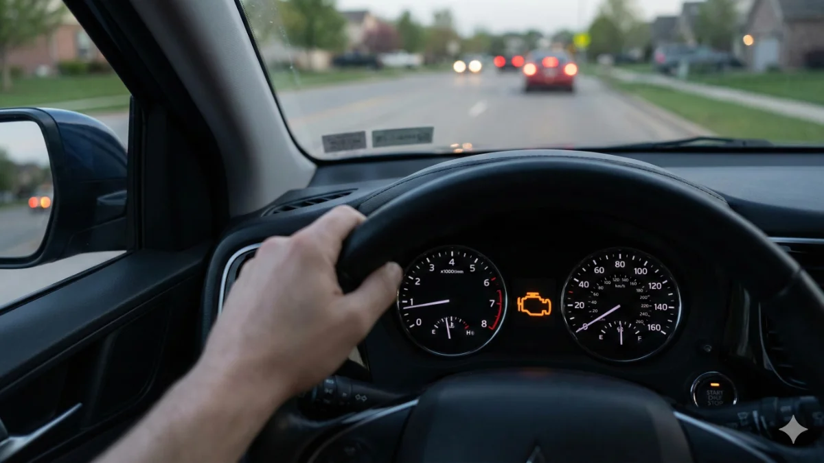 check engine light flashing