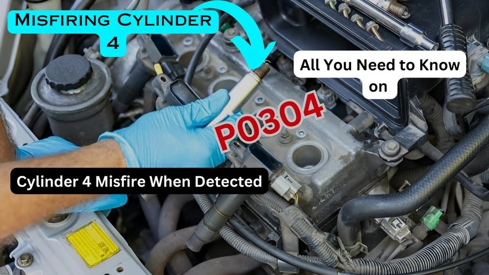 P0304 Cylinder 4 Misfire - engine diagnostic check