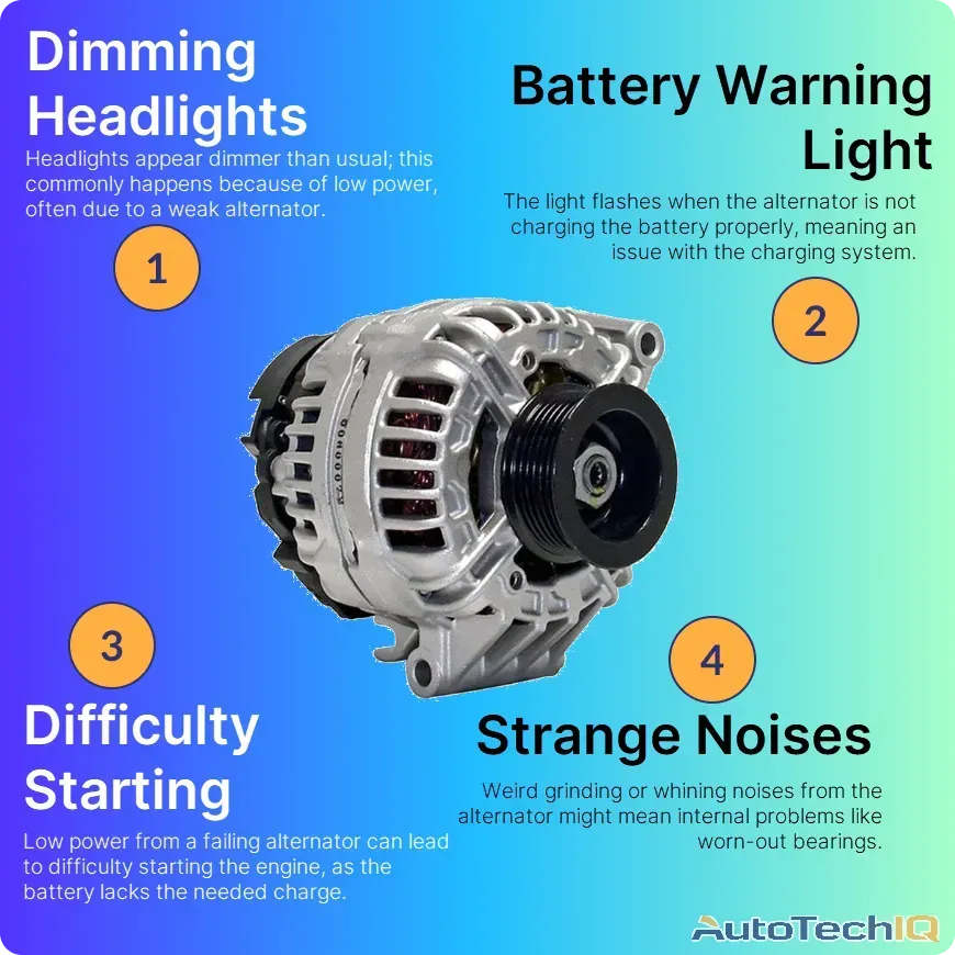 Alternator Not Charging Battery Symptoms: Warning Signs to Watch