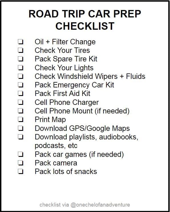 Road Trip Car Checklist: Essential Items for a Safe Journey